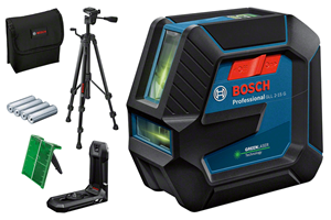 Afbeelding van PROMO BOSCH Laser ligne GLL 2-15 VERT, support RM 10, trépied BT 150, pochette de protection, piles