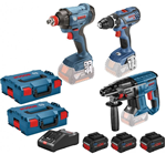 Afbeeldingen van PROMO BOSCH TOOL KIT 18V 3 MACHINES(GSR/GBH/GWS 18V) + 2 ACCUS 5AH + 1 CHARGEUR RAPIDE+ L-BOXX