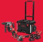 Afbeeldingen van PROMO MILWAUKEE PACK 4 MACHINES PER/VIS+ VIS A CHOC + MEULEUSE + MARTEAU M18FPP4E3-555T EN PACKOUT
