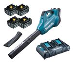 Afbeeldingen van PROMO MAKITA SOUFFLEUR SUR ACCU 2X18V DUB362TX1 + 4 X BL1850B+CHARGEUR DOUBLE DC18RD+EMBOUT PLAT