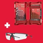 Afbeeldingen van PROMO BARCELONE  MILWAUKEE JEUX DE MECHES SHOCKWAVE MULTI + COBALT + BITS 39PCS + LUNETTE