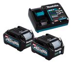 Image de MAKITA POWERPACK XGT BL4025: 2x accu BL4025 + chargeur rapide DC40RA dans un coffret MAKPAC