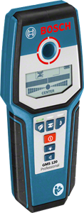 Image sur Bosch détecteur gms 120 (ip54) 
(1x pile 9 v 6lr61, dragonne et pochette de protection)