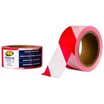 Image de Ruban de délimitation - blanc/rouge 50mm x 100m