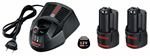 Image de Bosch batterie click & go 12 v starterset 
(2x 3,0 ah, chargeur al 1130 cv)